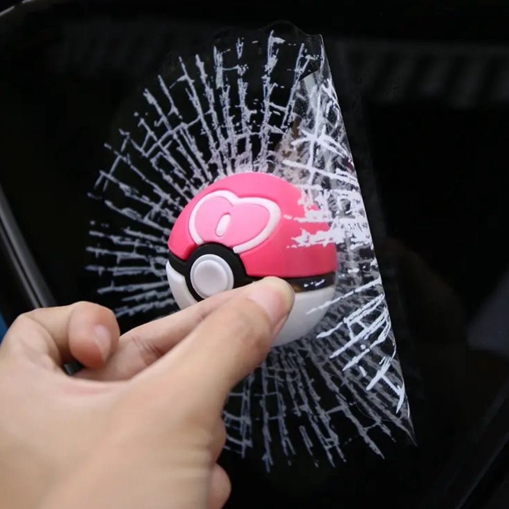 Pokémon - Pokeball Car Window Decal - pink
